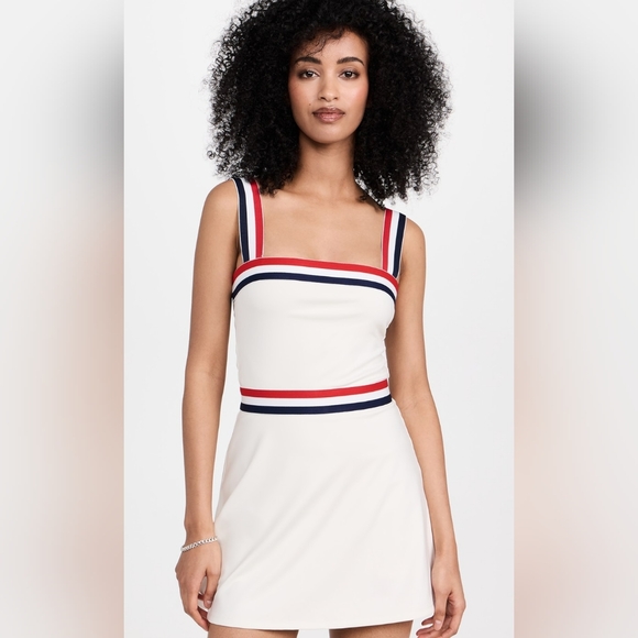 Reformation Dresses & Skirts - Reformation Farrah‎ Ecomove Athletic Mini Dress Medium Striped White Pickleball